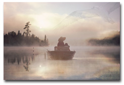 橋のない川の風景イメージ画像